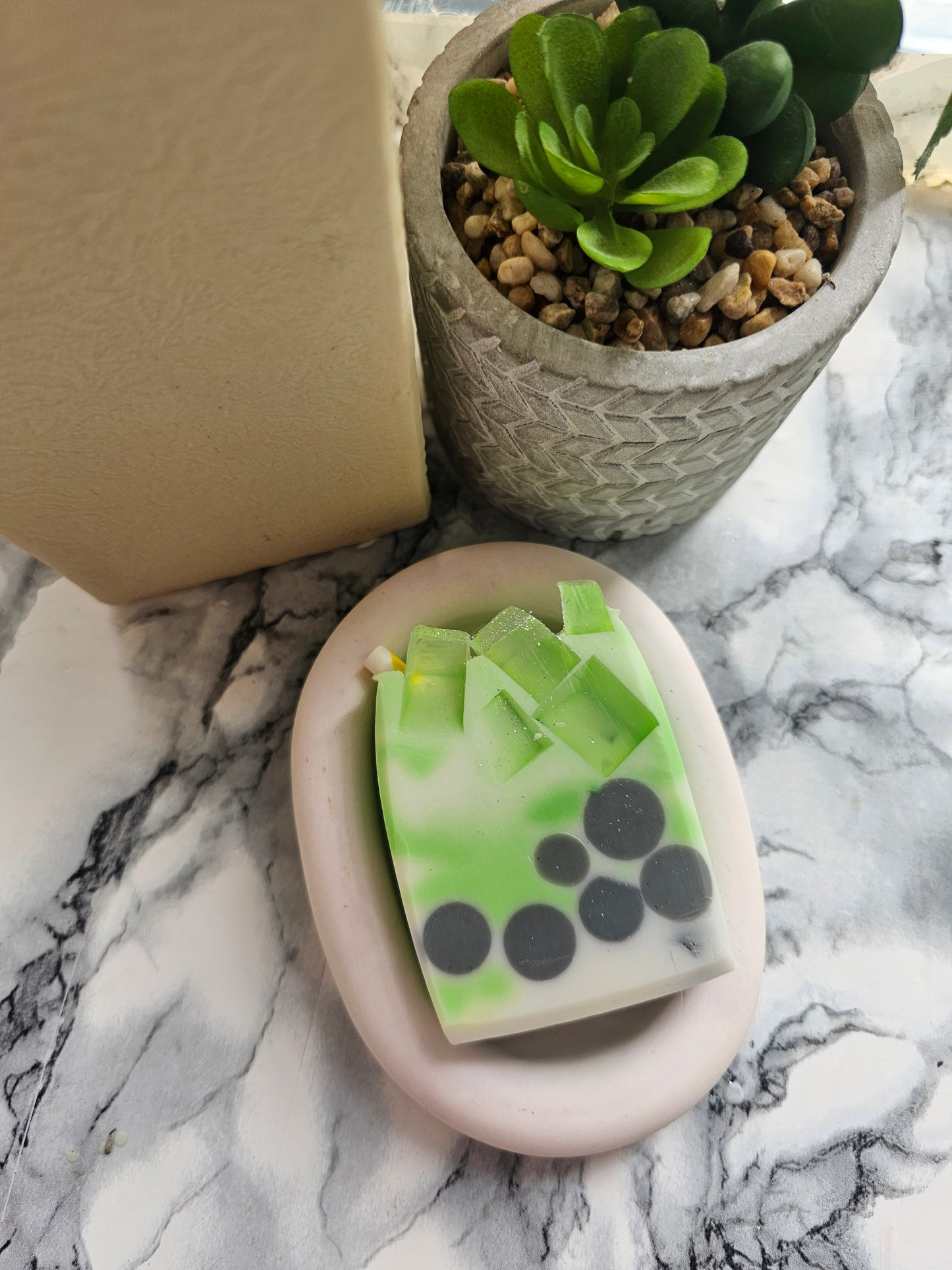 Iced Matcha boba Soap