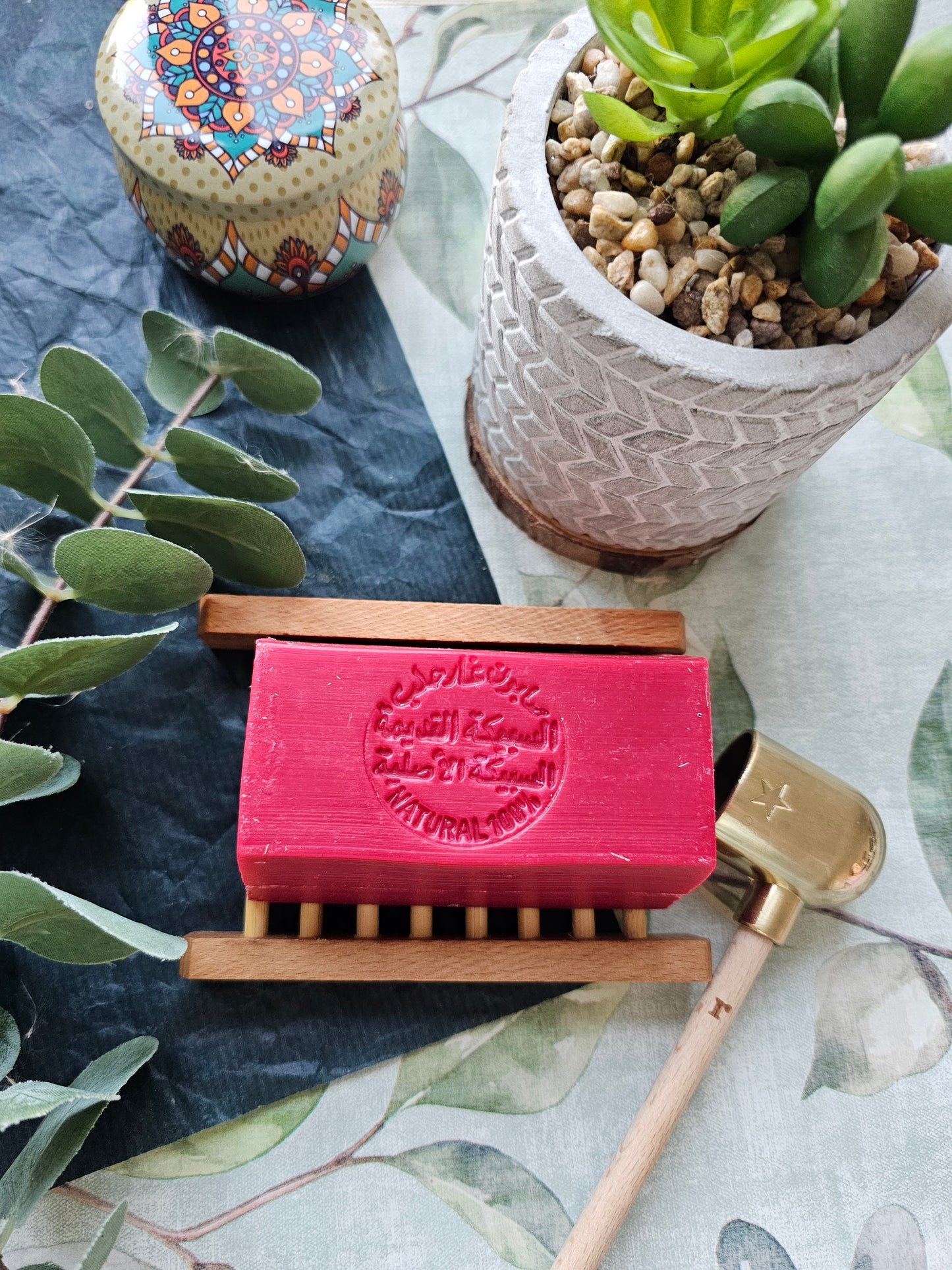 Damask rose & Vitamin E oil Aleppo Soap 🌸