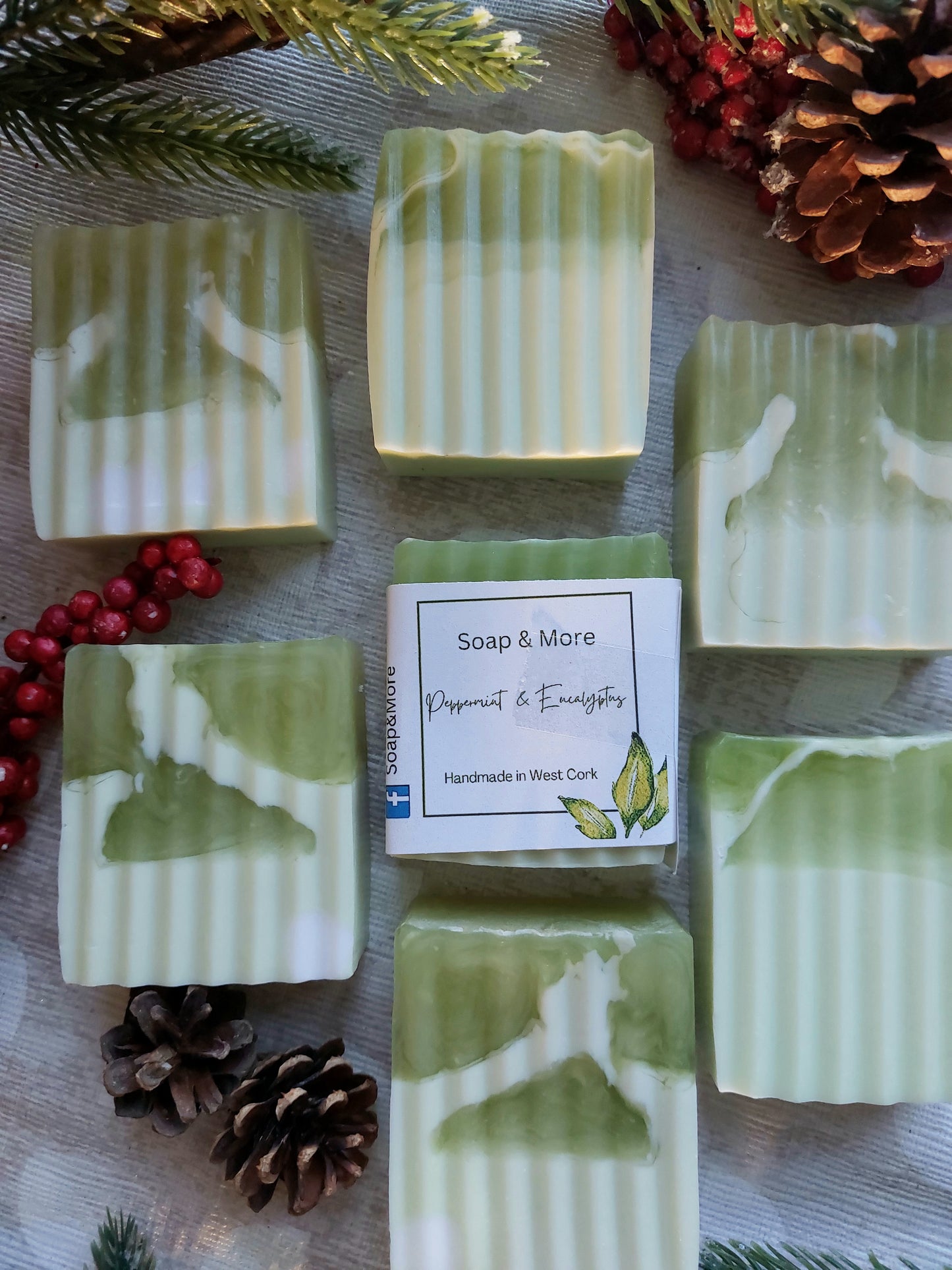 Aloe Vera Soap scented with Peppermint.