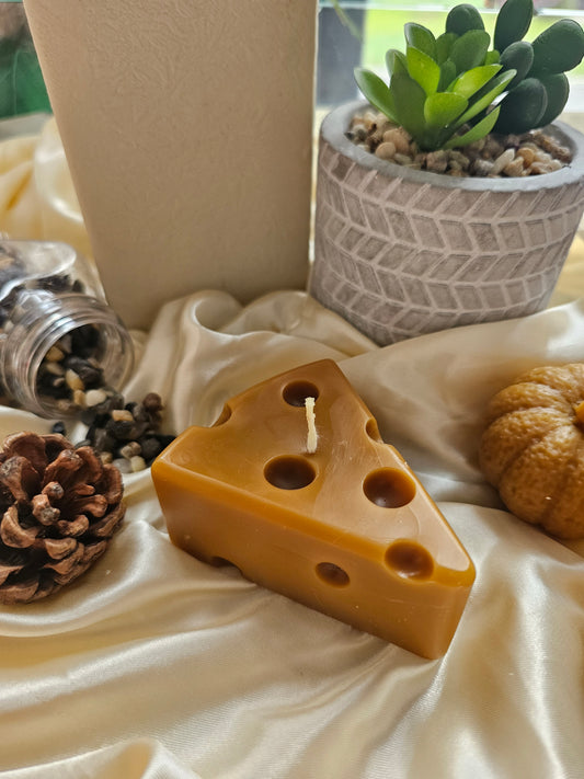 Cheese beeswax candle 🧀