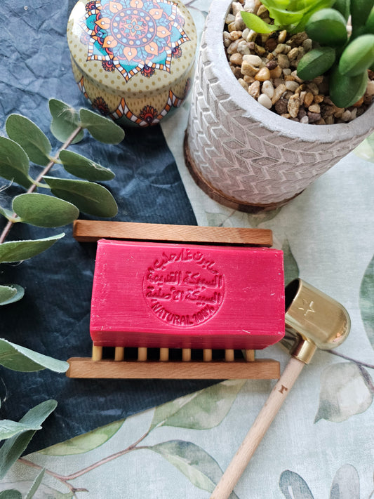 Damask rose & Vitamin E oil Aleppo Soap 🌸