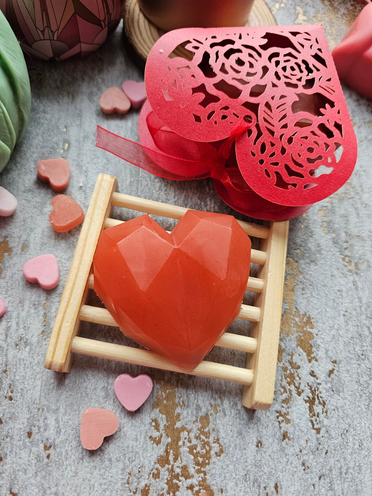 Heart Soap with Egyptian cotton & Vitamin E oil ❤️