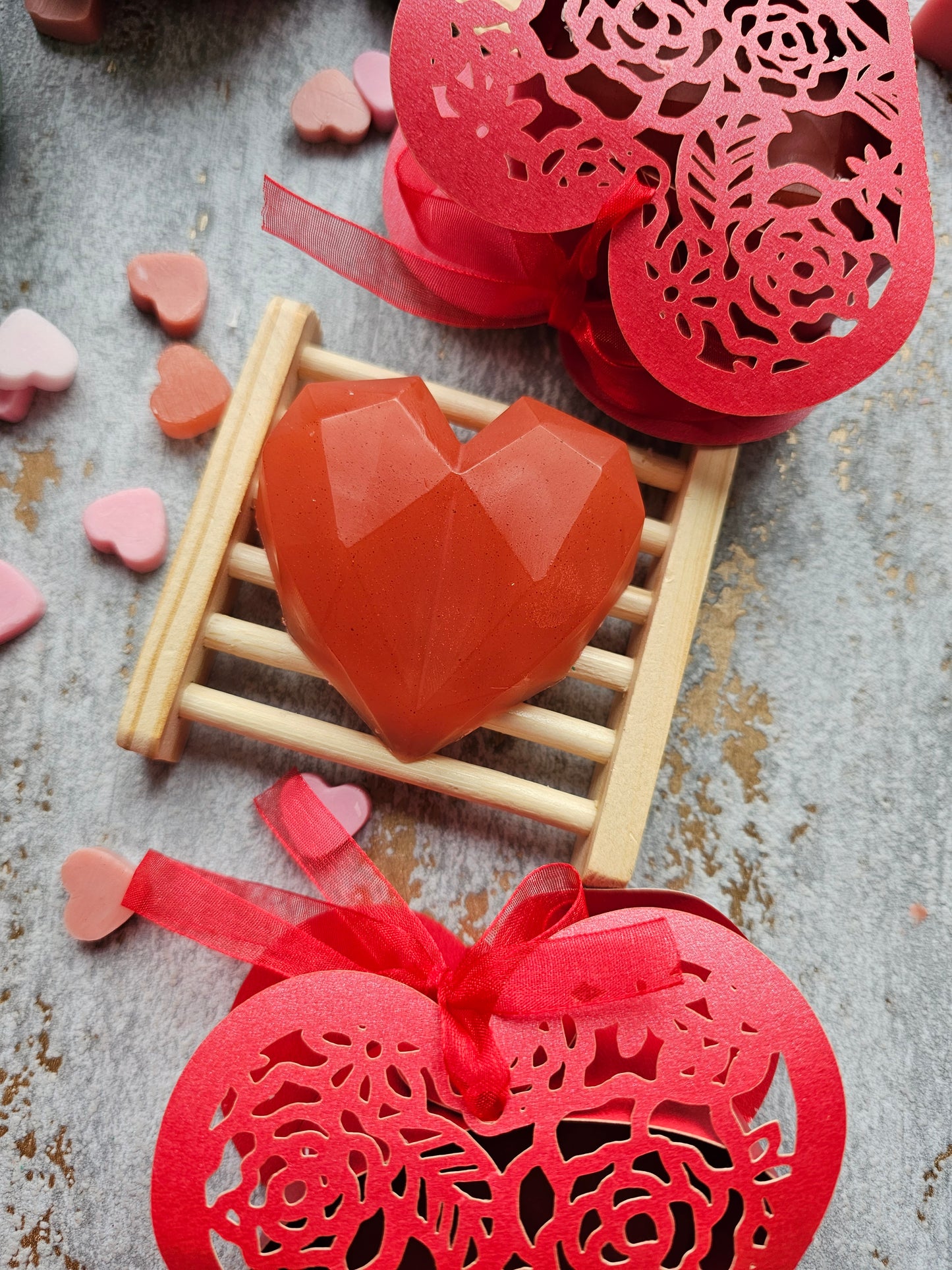 Heart Soap with Egyptian cotton & Vitamin E oil ❤️