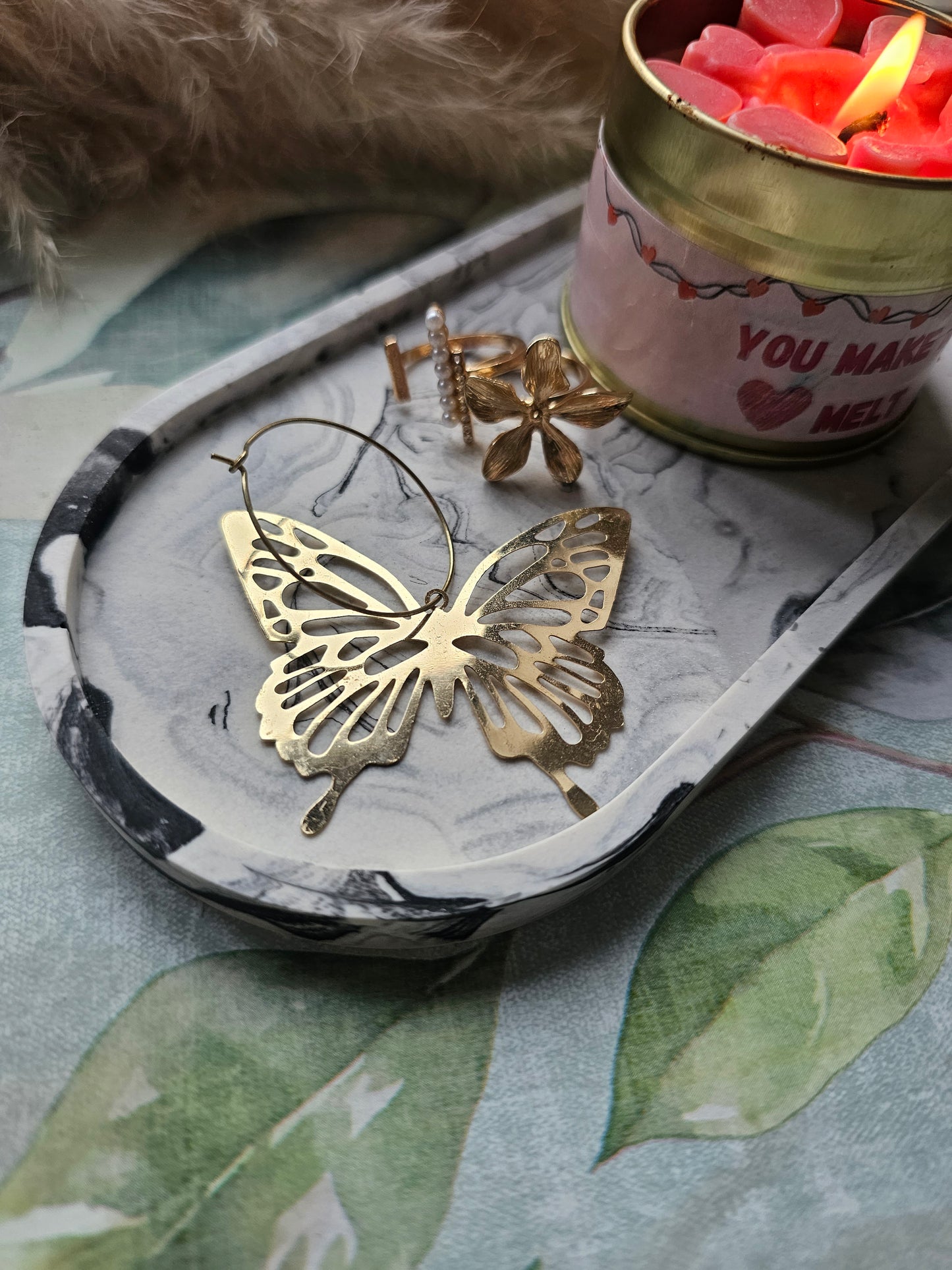 Marble Style Jasmonite Tray