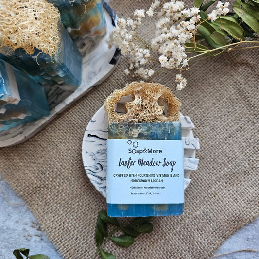 Easter Meadow Soap with Loofah