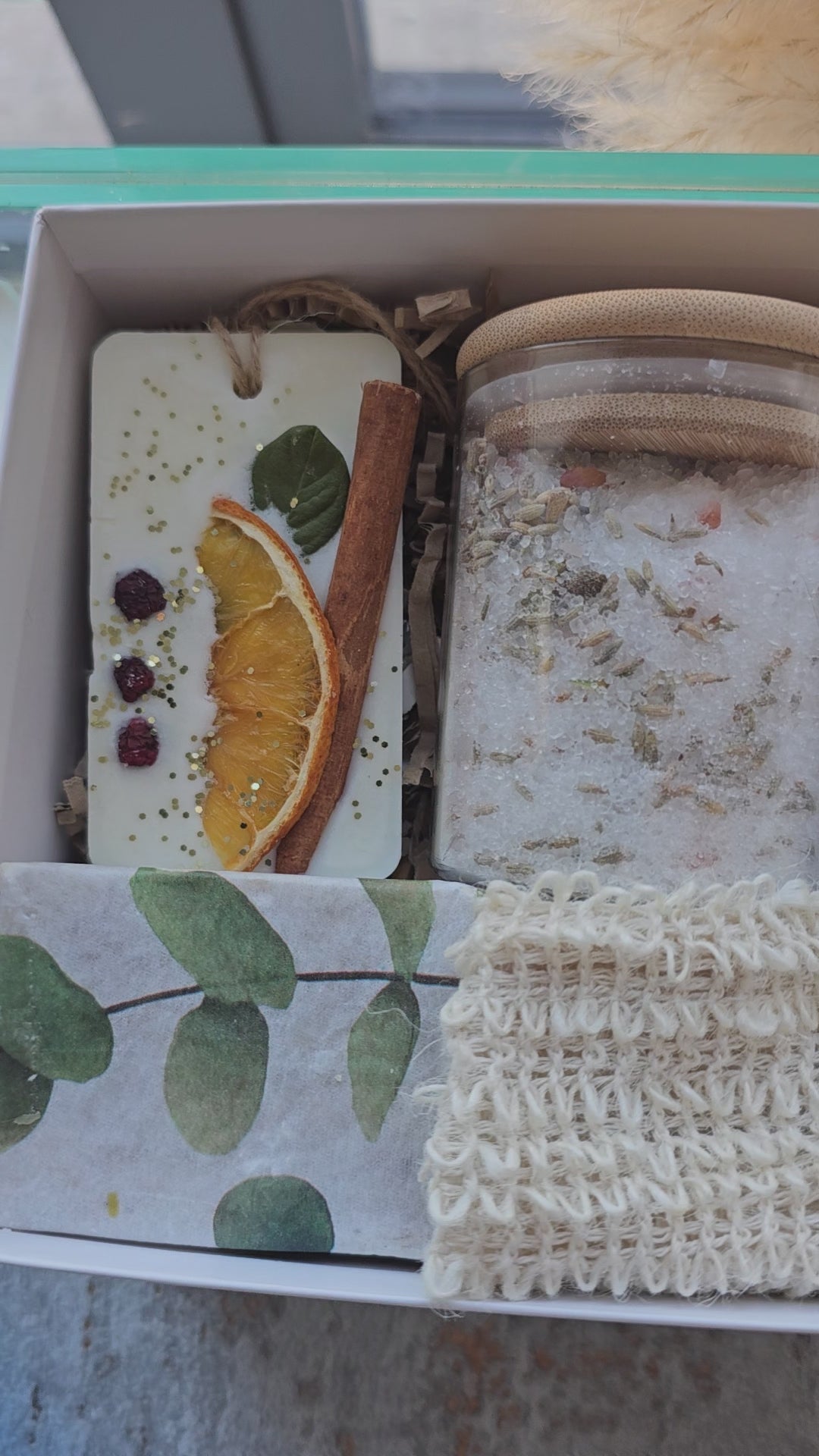 Load video: A mystery box filled with lovingly handmade soaps and wellness products, curated to surprise you with natural self-care delights for body and soul.